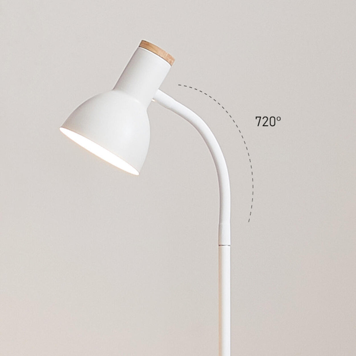 Minimalist White Cone Bedside Reading Floor Lamp Image - 8