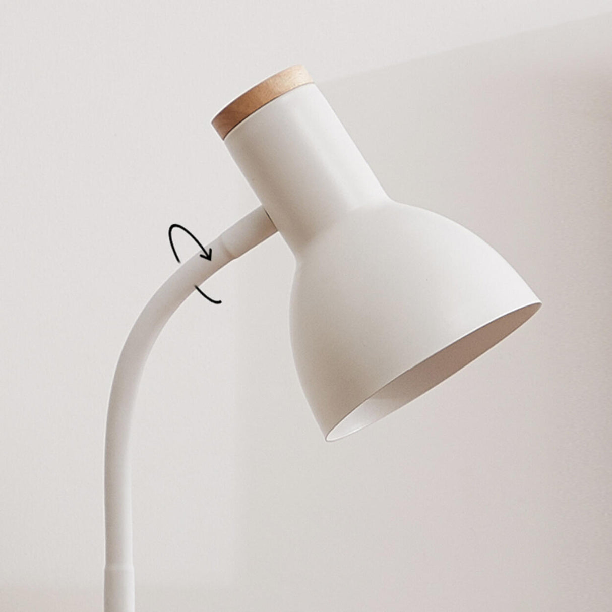 Minimalist White Cone Bedside Reading Floor Lamp Image - 9