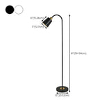 Minimalist White Cone Metal Adjustable Floor Lamp #size