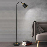 Minimalist White Cone Metal Adjustable Floor Lamp Image - 2