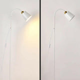 Minimalist White Cone Metal Adjustable Floor Lamp Image - 3