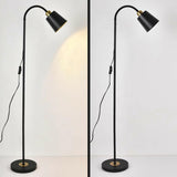 Minimalist White Cone Metal Adjustable Floor Lamp Image - 4