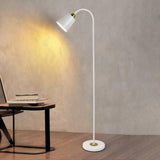 Minimalist White Cone Metal Adjustable Floor Lamp Image - 7