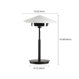 Minimalist White Conical Glass Shade Bedroom Table Lamp #size