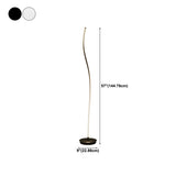 Minimalist White Curved LED Living Room Floor Lamp #size