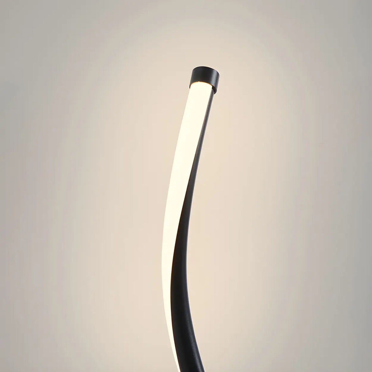 Minimalist White Curved LED Living Room Floor Lamp Image - 6