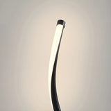 Minimalist White Curved LED Living Room Floor Lamp Image - 6