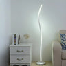 Minimalist White Curved LED Living Room Floor Lamp Image - 9