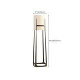 Minimalist White Cylinder Metal Modern Floor Lamp #size