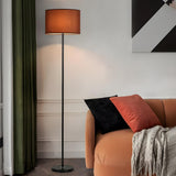 Minimalist White Cylindrical Metal LED Floor Lamp Image - 11