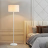 Minimalist White Cylindrical Metal LED Floor Lamp Image - 3