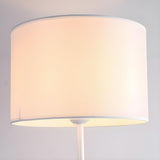 Minimalist White Cylindrical Metal LED Floor Lamp Image - 6