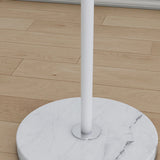 Minimalist White Disc Floor Lamp with Rocker Switch Image - 7