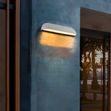 Minimalist White Dome Metal Outdoor LED Wall Light Image - 4