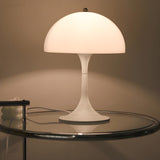 Minimalist White Dome Shade Glass Decorative Table Lamp Image - 4