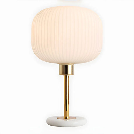 Minimalist White Fabric Lantern Decorative Table Lamp Image - 2