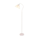 Minimalist White Floral Modern Metal Floor Lamp Image - 2