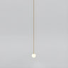 Minimalist White Glass Ball Bedroom LED Pendant Light Image - 6