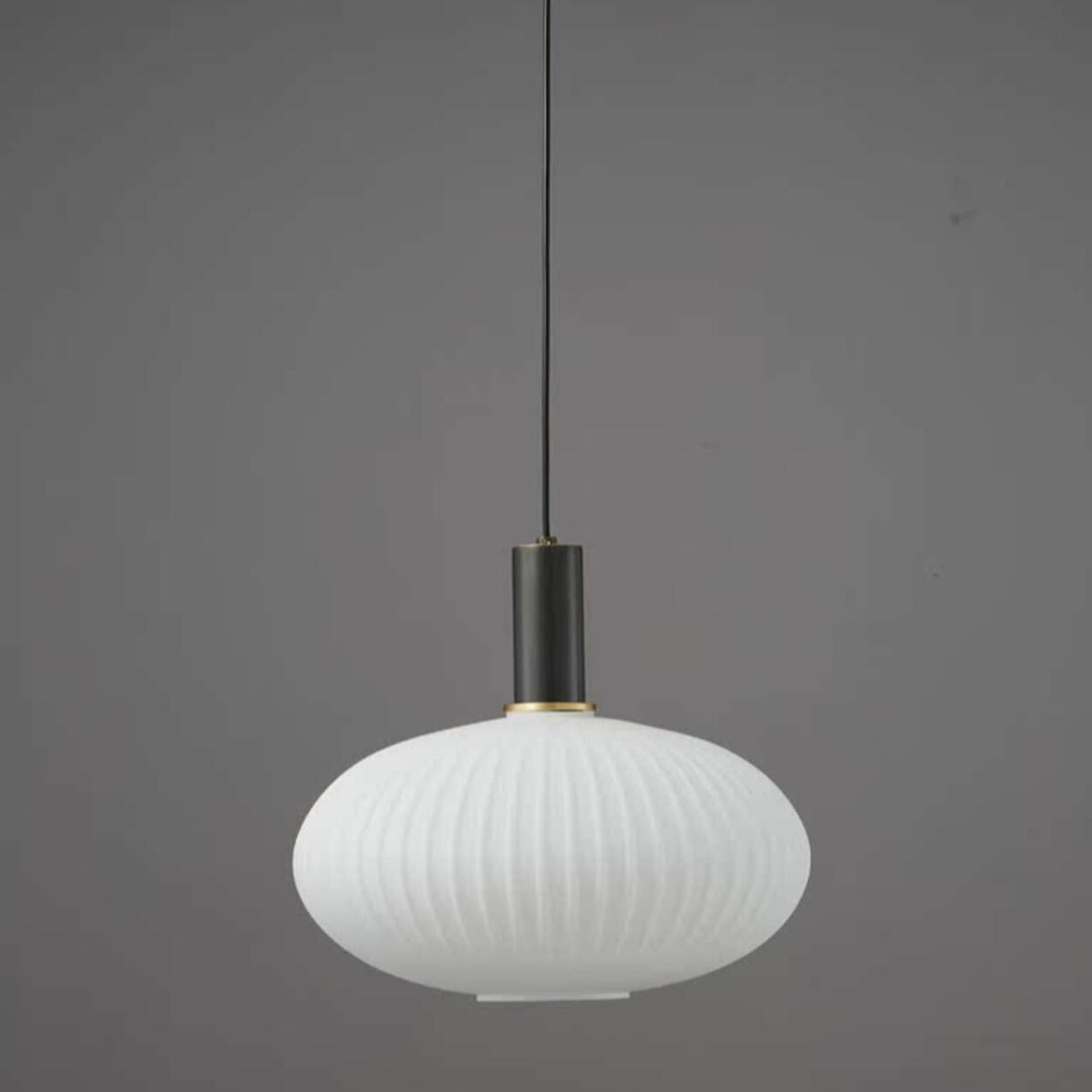 Minimalist White Glass Cylinder Pendant Light Image - 10