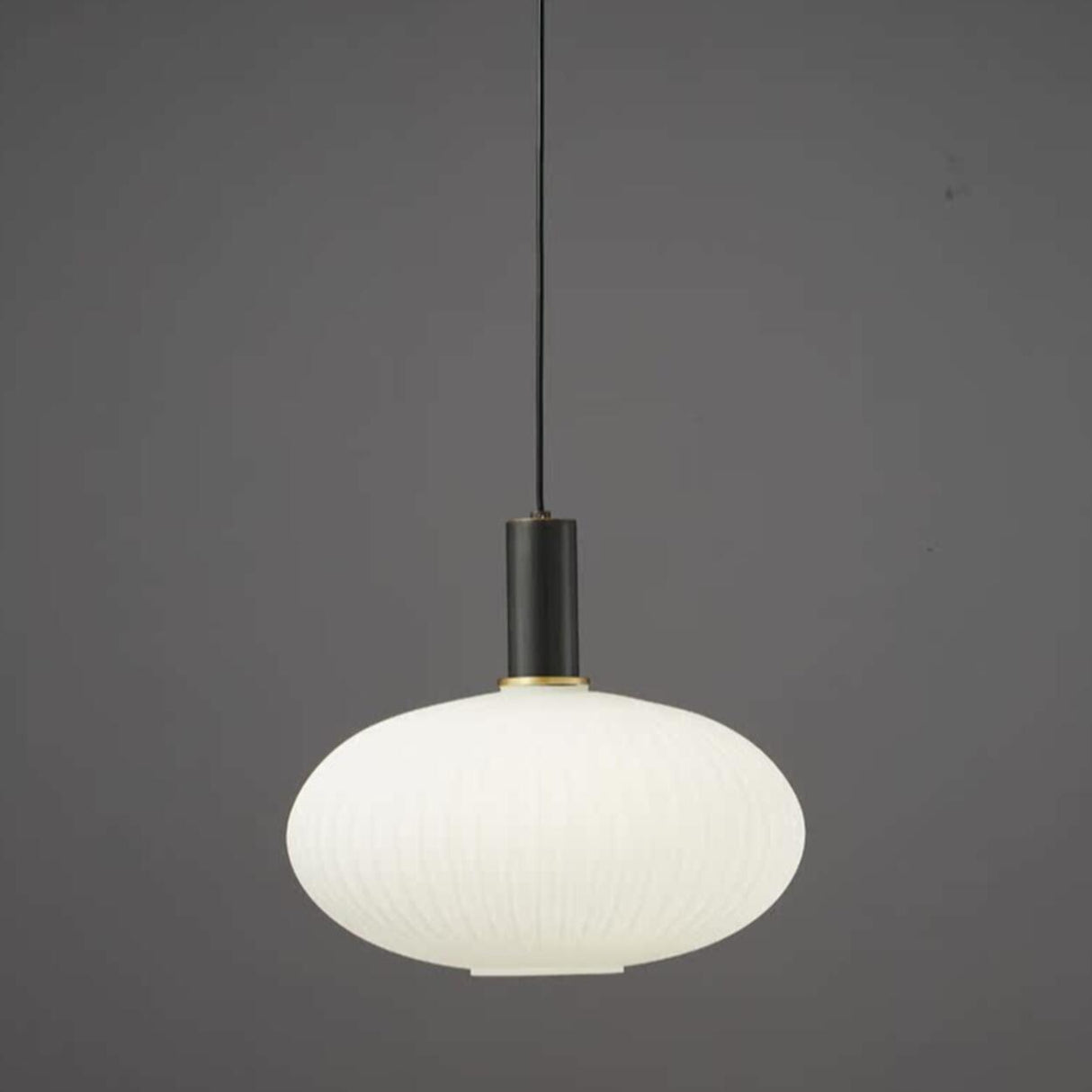 Minimalist White Glass Cylinder Pendant Light Image - 14