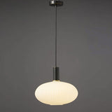 Minimalist White Glass Cylinder Pendant Light Image - 18