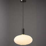 Minimalist White Glass Cylinder Pendant Light Image - 2