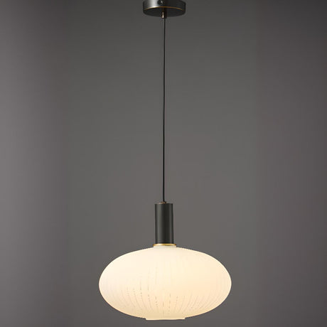 Minimalist White Glass Cylinder Pendant Light Image - 2