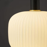 Minimalist White Glass Cylinder Pendant Light Image - 20