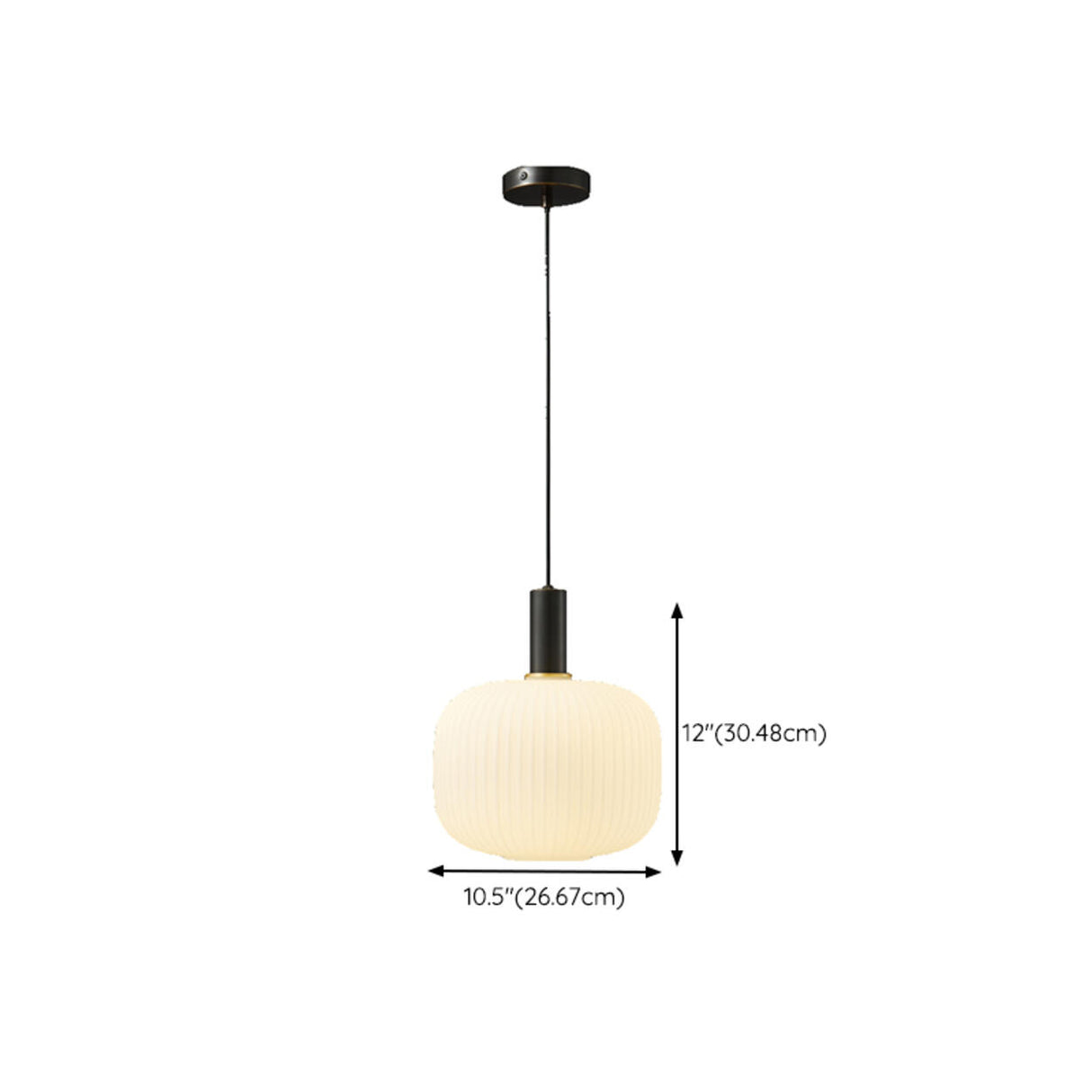 Minimalist White Glass Cylinder Pendant Light Image - 24