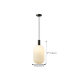 Minimalist White Glass Cylinder Pendant Light Image - 25