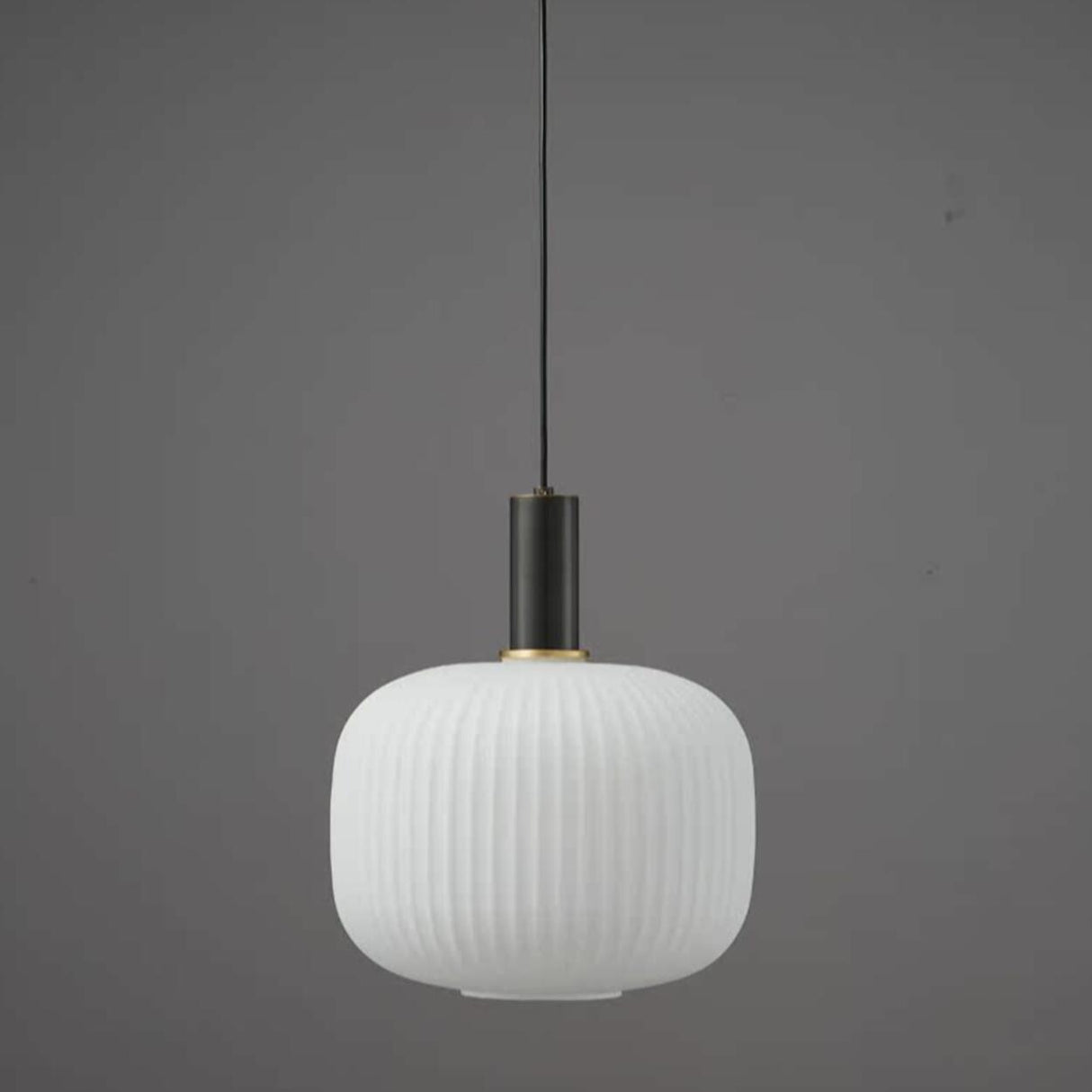 Minimalist White Glass Cylinder Pendant Light Image - 9