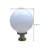 Minimalist White Globe Glass Outdoor Pillar Table Lamp Image - 10