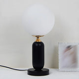 Minimalist White Globe Metal Bedroom Decor Table Lamp Image - 14