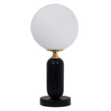 Minimalist White Globe Metal Bedroom Decor Table Lamp Image - 5