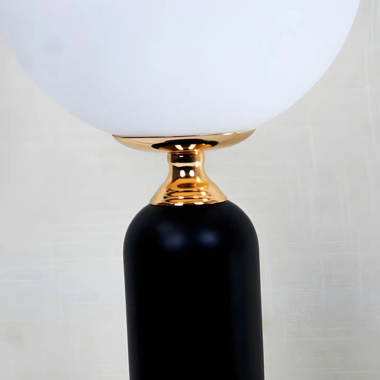 Minimalist White Globe Metal Bedroom Decor Table Lamp Image - 9