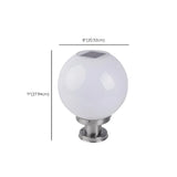 Minimalist White Globe Outdoor Post Light 2 Light #size