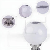 Minimalist White Globe Outdoor Post Light 2 Light Image - 8