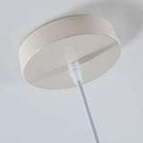 Minimalist White Iron Beaded Globe Pendant Light Image - 10