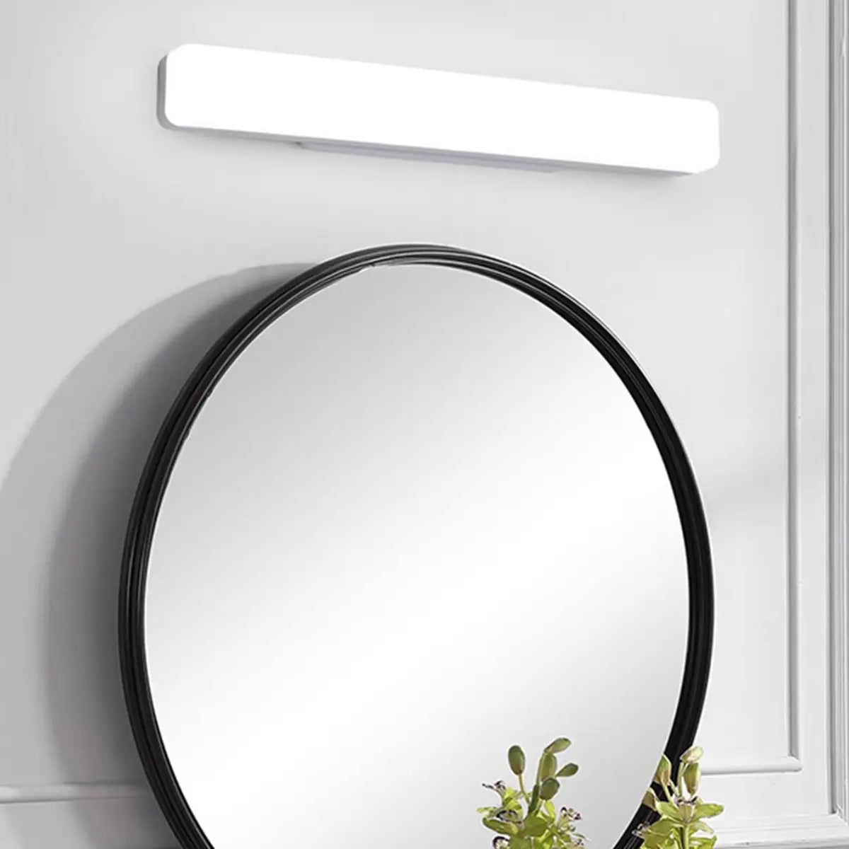 Minimalist White LED Bathroom Vanity Mirror Light Image - 1