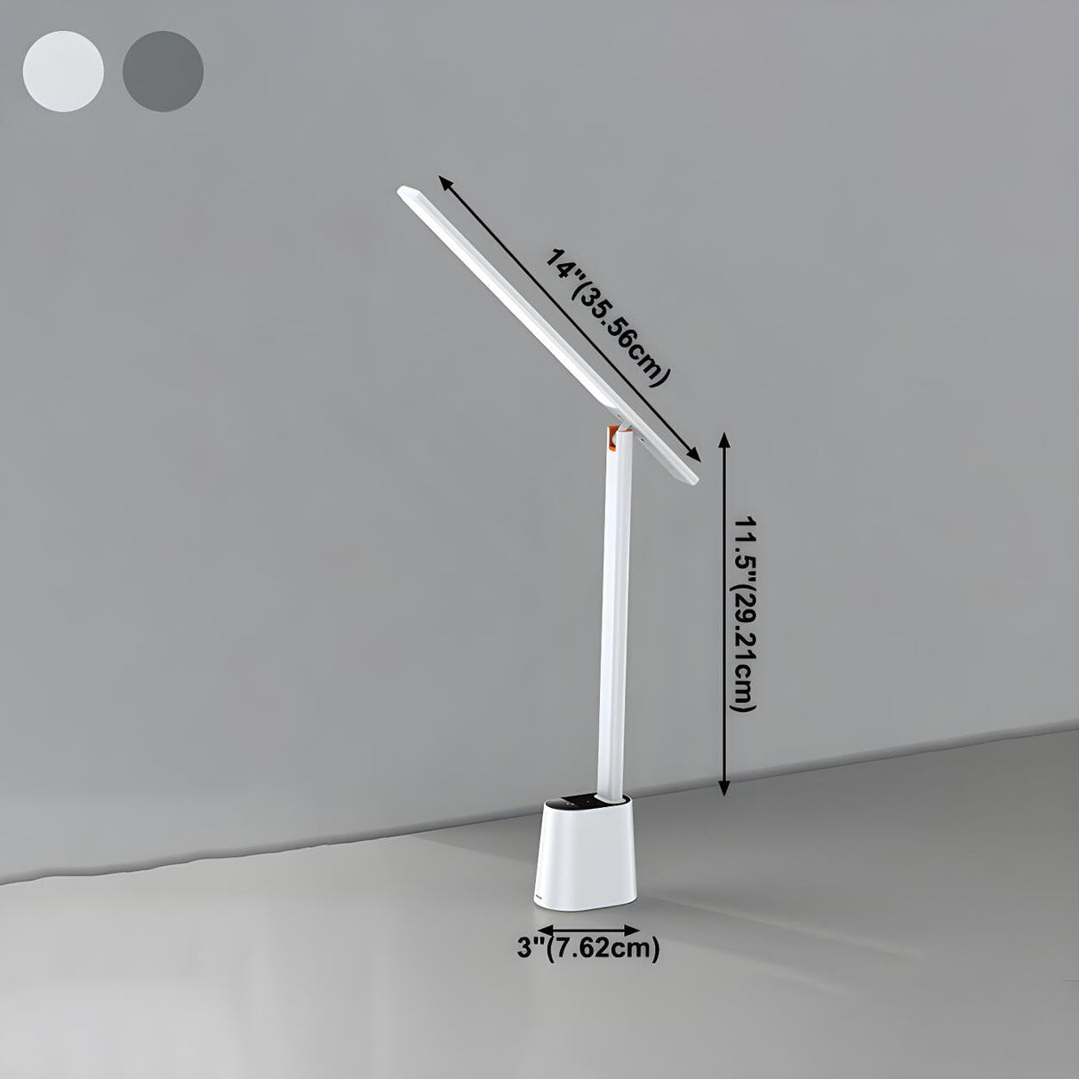 Minimalist White LED Linear Metal Bedroom Table Lamp 