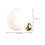 Minimalist White LED Modern Moon Bedside Table Lamp  #size