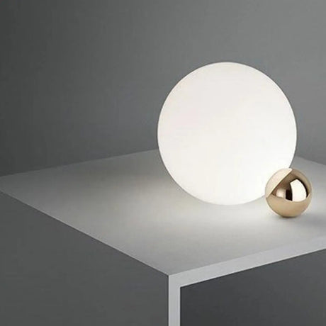 Minimalist White LED Modern Moon Bedside Table Lamp  Image - 2