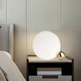 Minimalist White LED Modern Moon Bedside Table Lamp  Image - 9