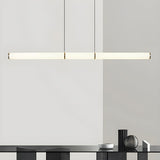 Minimalist White Linear Kitchen Island Pendant Light Image - 11