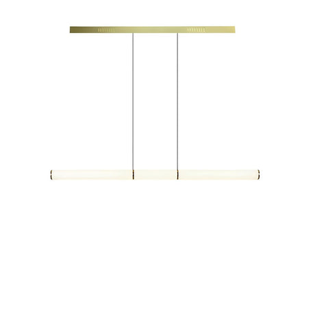 Minimalist White Linear Kitchen Island Pendant Light Image - 2