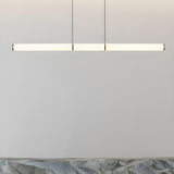 Minimalist White Linear Kitchen Island Pendant Light Image - 3