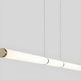 Minimalist White Linear Kitchen Island Pendant Light Image - 8