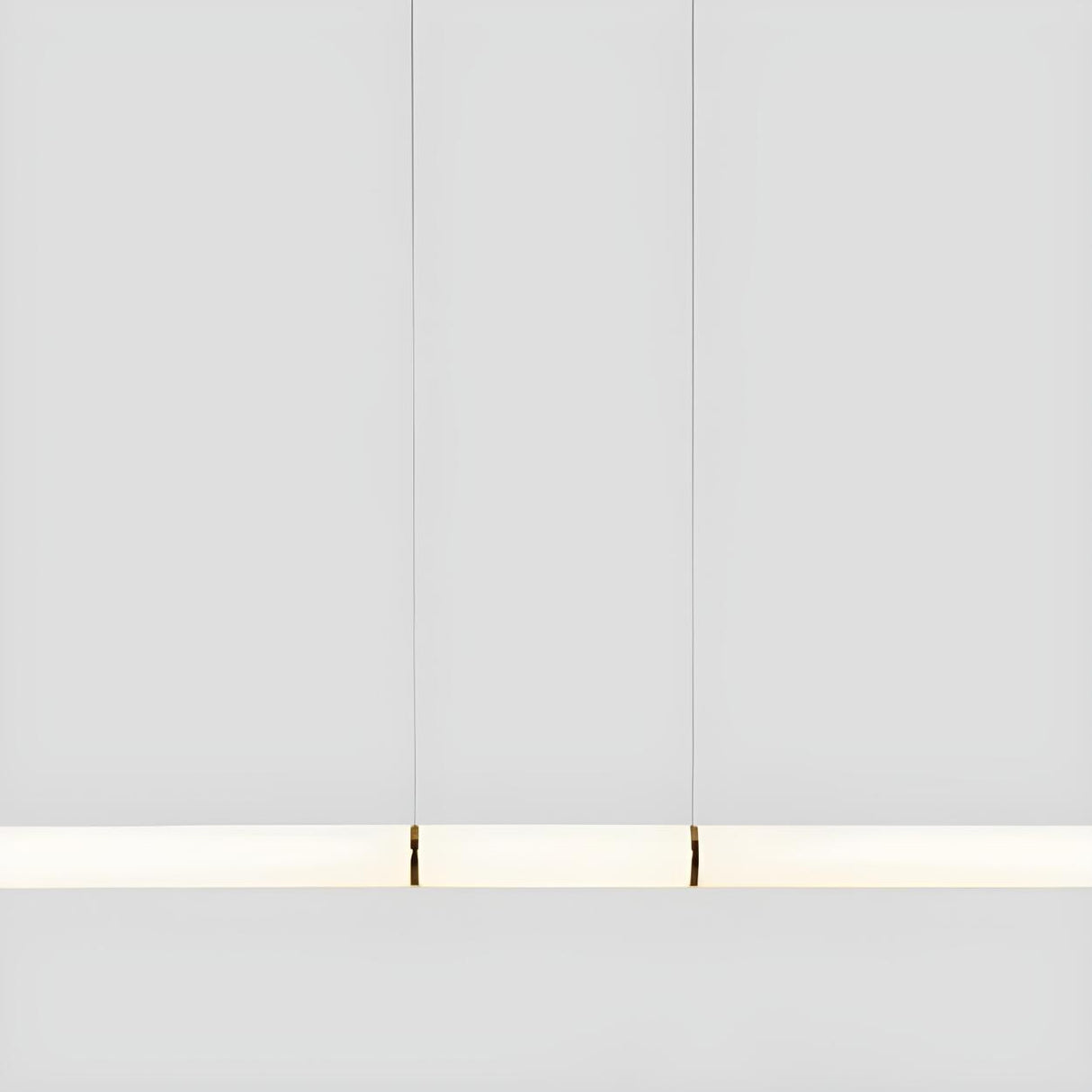 Minimalist White Linear Kitchen Island Pendant Light Image - 9