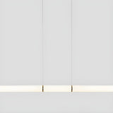 Minimalist White Linear Kitchen Island Pendant Light Image - 9