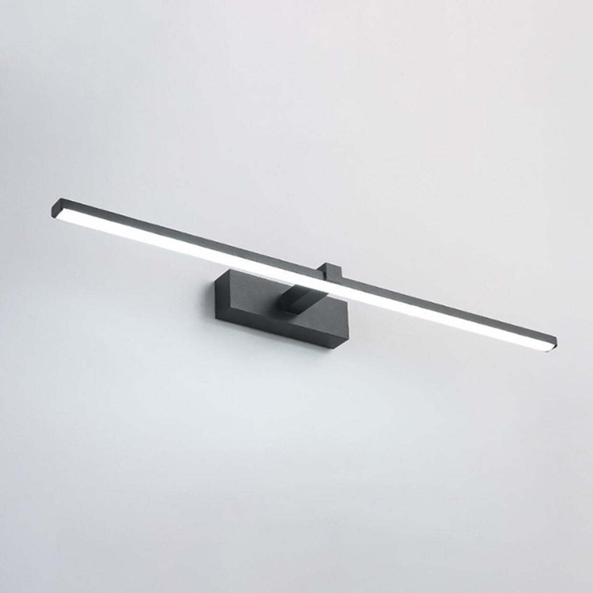 Minimalist White Linear LED Bathroom Vanity Light Image - 7